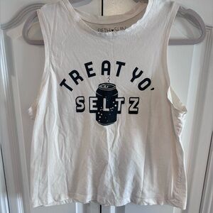 Treat yo Seltz white tank!